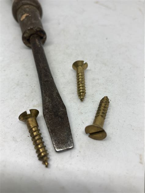 vintage slotted wood screws.
